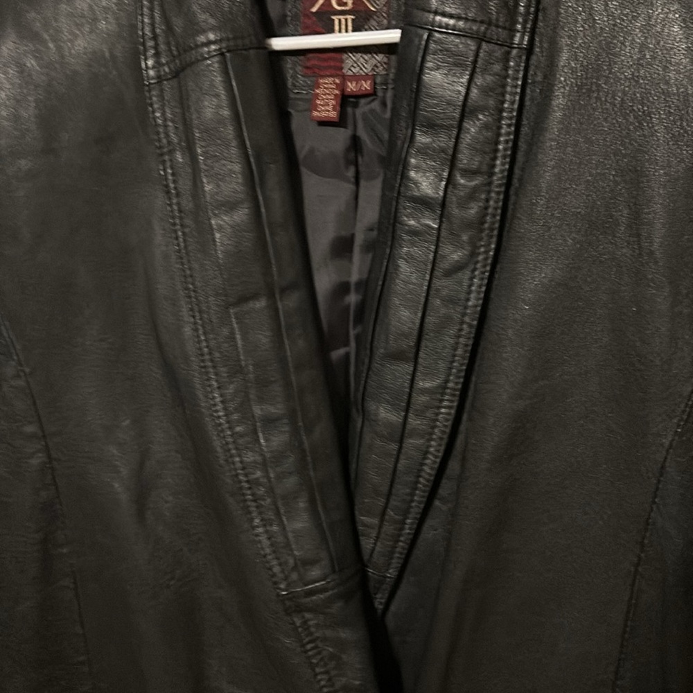 Men’s leather trench coat - Picture 4 of 12